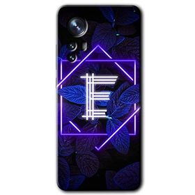 Xiaomi Mi 12 Pro Dark Neon Yaprak E Harfi Baskılı Uyumlu Silikon Kılıf