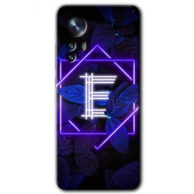 Xiaomi Mi 12 Pro Dark Neon Yaprak E Harfi Baskılı Uyumlu Silikon Kılıf