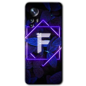Xiaomi Mi 12 Pro Dark Neon Yaprak F Harfi Baskılı Uyumlu Silikon Kılıf