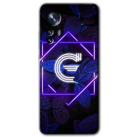 Xiaomi Mi 12 Pro Dark Neon Yaprak G Harfi Baskılı Uyumlu Silikon Kılıf