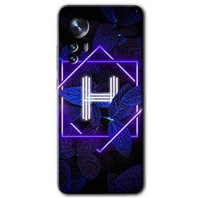 Xiaomi Mi 12 Pro Dark Neon Yaprak H Harfi Baskılı Uyumlu Silikon Kılıf