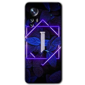 Xiaomi Mi 12 Pro Dark Neon Yaprak İ Harfi Baskılı Uyumlu Silikon Kılıf