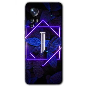 Xiaomi Mi 12 Pro Dark Neon Yaprak İ Harfi Baskılı Uyumlu Silikon Kılıf