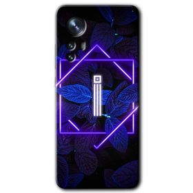 Xiaomi Mi 12 Pro Dark Neon Yaprak İ Harfi Baskılı Uyumlu Silikon Kılıf