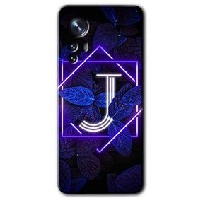 Xiaomi Mi 12 Pro Dark Neon Yaprak J Harfi Baskılı Uyumlu Silikon Kılıf