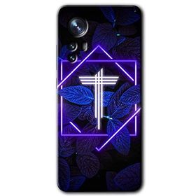 Xiaomi Mi 12 Pro Dark Neon Yaprak T Harfi Baskılı Uyumlu Silikon Kılıf