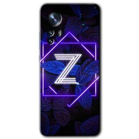 Xiaomi Mi 12 Pro Dark Neon Yaprak Z Harfi Baskılı Uyumlu Silikon Kılıf