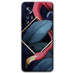 Xiaomi Mi 12 Pro Flamingo Yaprak Baskılı Uyumlu Silikon Kılıf
