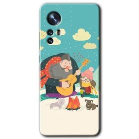 Xiaomi Mi 12 Pro Kış Pikniği Baskılı Uyumlu Silikon Kılıf