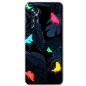Xiaomi Mi 12 Pro Lighter Butterfly Baskılı Uyumlu Silikon Kılıf