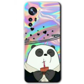 Xiaomi Mi 12 Pro Milkshake Panda Baskılı Uyumlu Silikon Kılıf