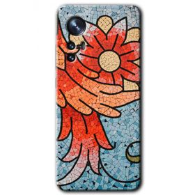 Xiaomi Mi 12 Pro Mozaik Çiçek Baskılı Uyumlu Silikon Kılıf