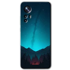 Xiaomi Mi 12 Pro Night Fores Mount Baskılı Uyumlu Silikon Kılıf