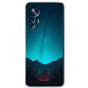Xiaomi Mi 12 Pro Night Fores Mount Baskılı Uyumlu Silikon Kılıf