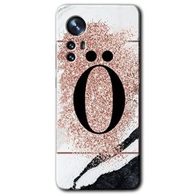 Xiaomi Mi 12 Pro Pembe Mermer Desenli Ö Harfi Baskılı Uyumlu Silikon Kılıf