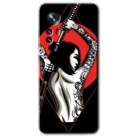 Xiaomi Mi 12 Pro Samurai Girl Baskılı Uyumlu Silikon Kılıf