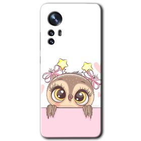 Xiaomi Mi 12 Pro Sevimli Baykuş Baskılı Uyumlu Silikon Kılıf