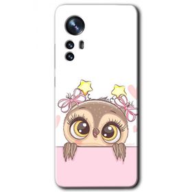Xiaomi Mi 12 Pro Sevimli Baykuş Baskılı Uyumlu Silikon Kılıf