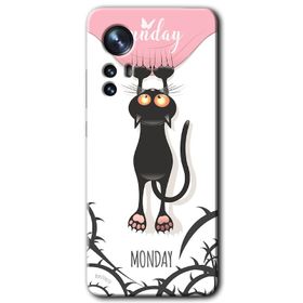 Xiaomi Mi 12 Pro Sevimli Kedi 1 Baskılı Uyumlu Silikon Kılıf
