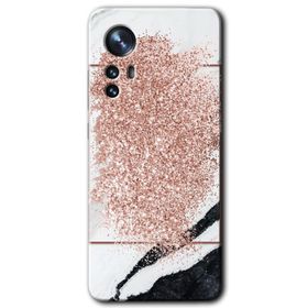 Xiaomi Mi 12 Pro Simli Mermer Baskılı Uyumlu Silikon Kılıf
