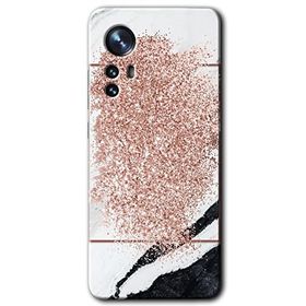 Xiaomi Mi 12 Pro Simli Mermer Baskılı Uyumlu Silikon Kılıf