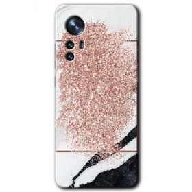 Xiaomi Mi 12 Pro Simli Mermer Baskılı Uyumlu Silikon Kılıf