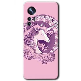 Xiaomi Mi 12 Pro Unicorn Pembe Baskılı Uyumlu Silikon Kılıf