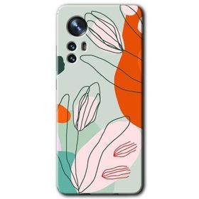 Xiaomi Mi 12 Pro Vektör Çiçekler Baskılı Uyumlu Silikon Kılıf