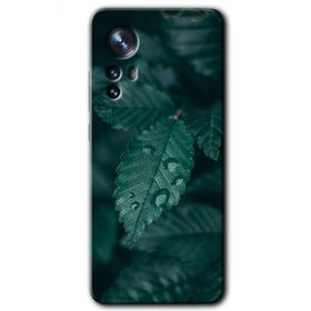 Xiaomi Mi 12 Pro Yağmurlu Yaprak Baskılı Uyumlu Silikon Kılıf