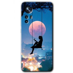 Xiaomi Mi 12 Pro Yalnız Kadın Baskılı Uyumlu Silikon Kılıf