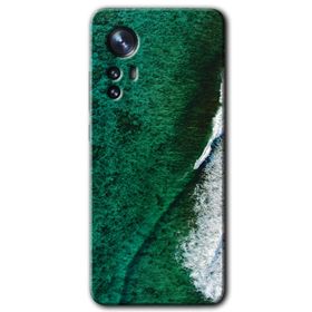 Xiaomi Mi 12 Pro Yeşil Okyanus Baskılı Uyumlu Silikon Kılıf