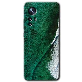 Xiaomi Mi 12 Pro Yeşil Okyanus Baskılı Uyumlu Silikon Kılıf