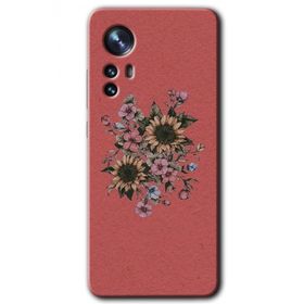 Xiaomi Mi 12 Retro Çiçek Baskılı Uyumlu Silikon Kılıf
