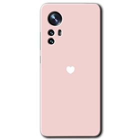 Xiaomi Mi 12 Sade Kalp Baskılı Uyumlu Silikon Kılıf