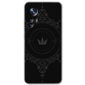 Xiaomi Mi 12 Siyah Mandala 1 Baskılı Uyumlu Silikon Kılıf