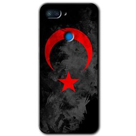 Xiaomi Mi 8 Lite Black Ayyıldız Baskılı Uyumlu Silikon Kılıf