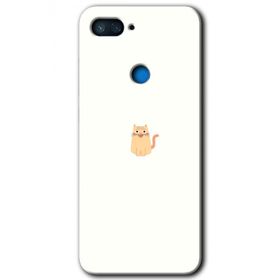 Xiaomi Mi 8 Lite Cat Minimalism Baskılı Uyumlu Silikon Kılıf
