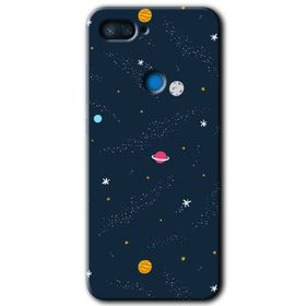 Xiaomi Mi 8 Lite Çizim Gezegen Baskılı Uyumlu Silikon Kılıf