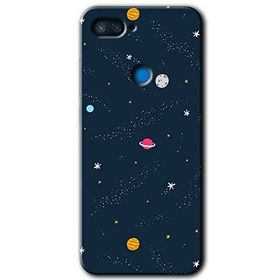 Xiaomi Mi 8 Lite Çizim Gezegen Baskılı Uyumlu Silikon Kılıf