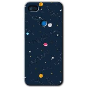 Xiaomi Mi 8 Lite Çizim Gezegen Baskılı Uyumlu Silikon Kılıf