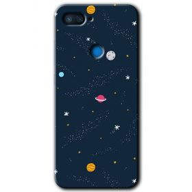 Xiaomi Mi 8 Lite Çizim Gezegen Baskılı Uyumlu Silikon Kılıf