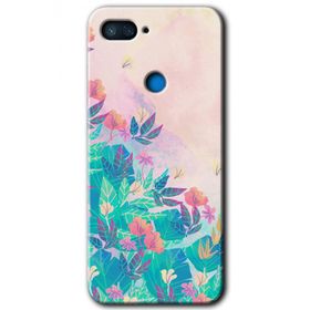 Xiaomi Mi 8 Lite Çizim Yapraklar Baskılı Uyumlu Silikon Kılıf