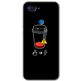 Xiaomi Mi 8 Lite Coffee Battery Baskılı Uyumlu Silikon Kılıf