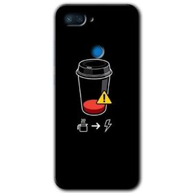Xiaomi Mi 8 Lite Coffee Battery Baskılı Uyumlu Silikon Kılıf