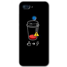 Xiaomi Mi 8 Lite Coffee Battery Baskılı Uyumlu Silikon Kılıf