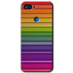 Xiaomi Mi 8 Lite Colorful Lines Baskılı Uyumlu Silikon Kılıf