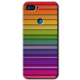 Xiaomi Mi 8 Lite Colorful Lines Baskılı Uyumlu Silikon Kılıf