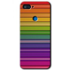 Xiaomi Mi 8 Lite Colorful Lines Baskılı Uyumlu Silikon Kılıf