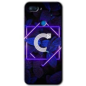 Xiaomi Mi 8 Lite Dark Neon Yaprak Ç Harfi Baskılı Uyumlu Silikon Kılıf