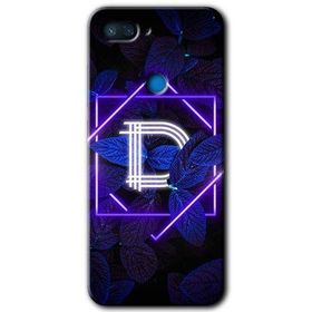 Xiaomi Mi 8 Lite Dark Neon Yaprak D Harfi Baskılı Uyumlu Silikon Kılıf